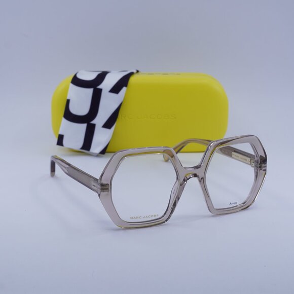 Marc Jacobs MJ 1077 010A 00 Geometric Eyeglasses 51mm – Transparent Beige - Picture 6 of 11